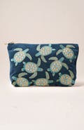 Elizabeth Scarlett Turtle Conservation Velvet Everyday Pouch