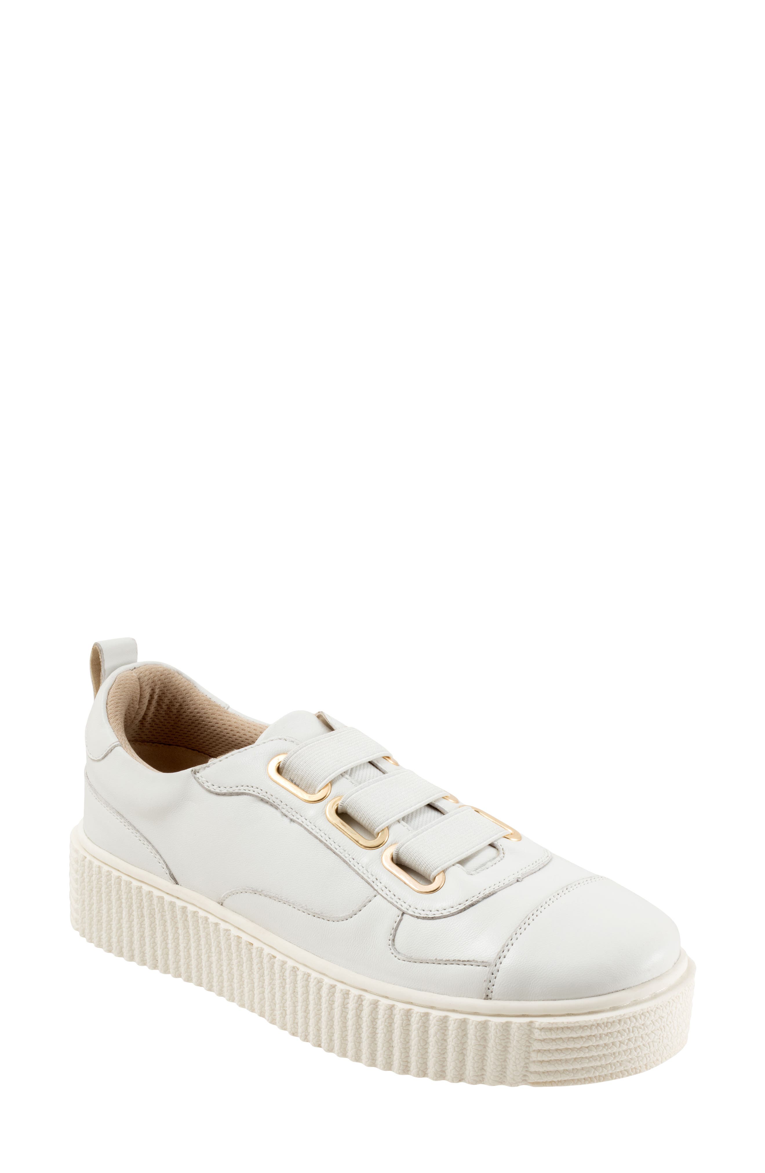 Trotters Bliss Platform Sneaker, Main, color, White