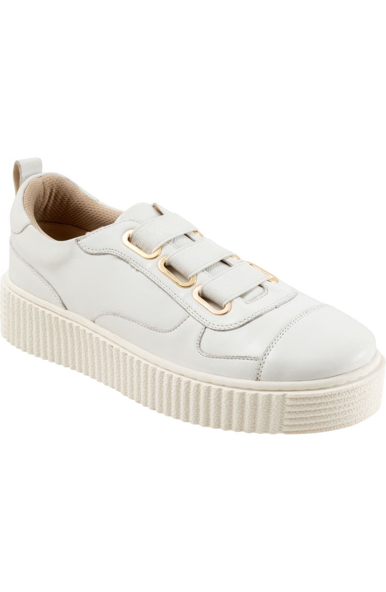 Trotters Bliss Platform Sneaker, Main, color, White