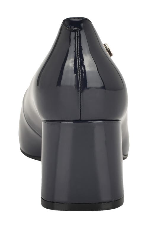 Tommy Hilfiger Opheili Block Heel Pump In Blue