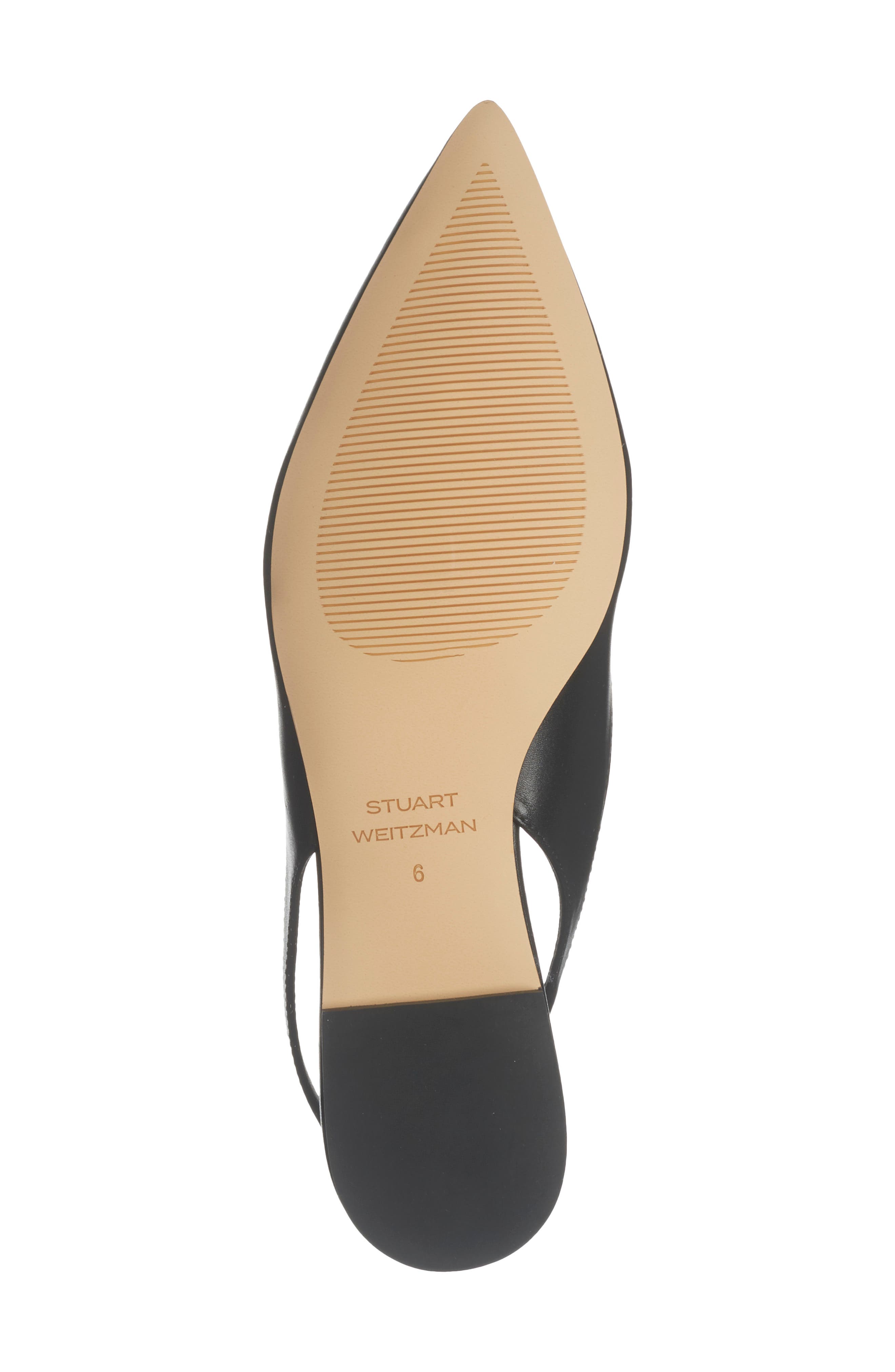 Stuart Weitzman Faux Pearl Slingback Pump, Alternate, color, Black