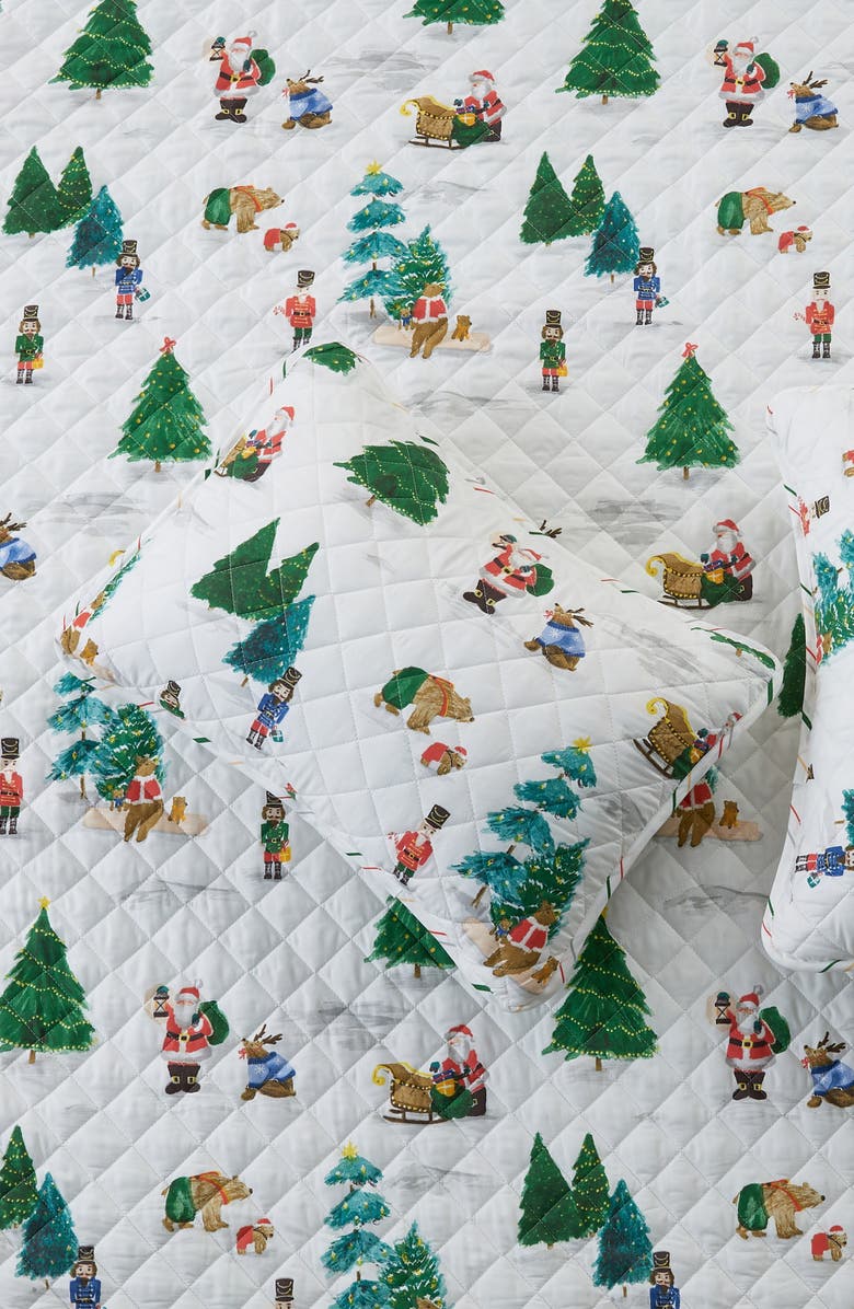 Woven & Weft Santa & Friends Reversible Quilt & Sham Set, Alternate, color, 
