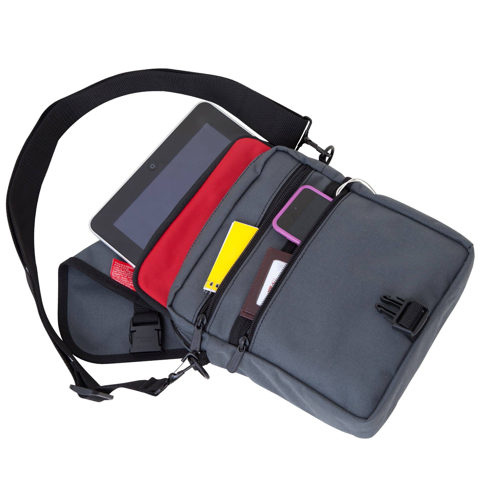 Manhattan Portage Soho Crossbody Bag, Alternate, color, Grey