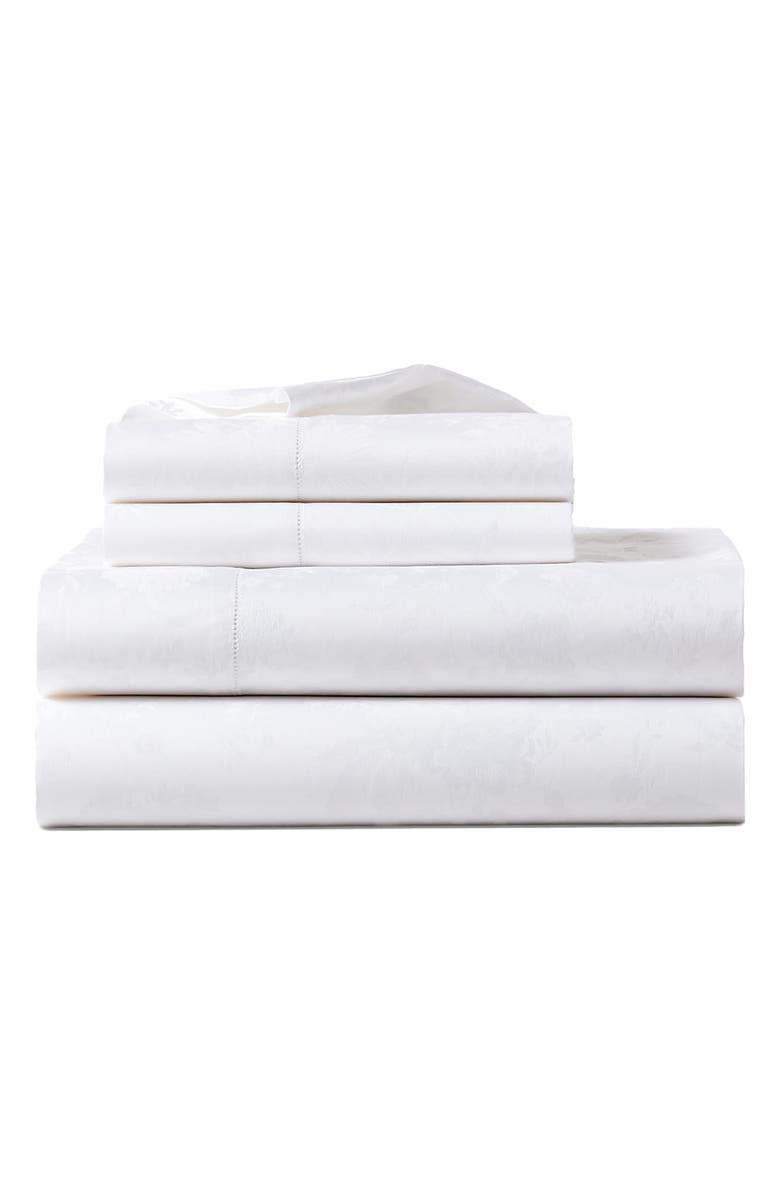 Ralph Lauren Bethany 350 Thread Count Organic Cotton Jacquard Fitted Sheet, Main, color, 
