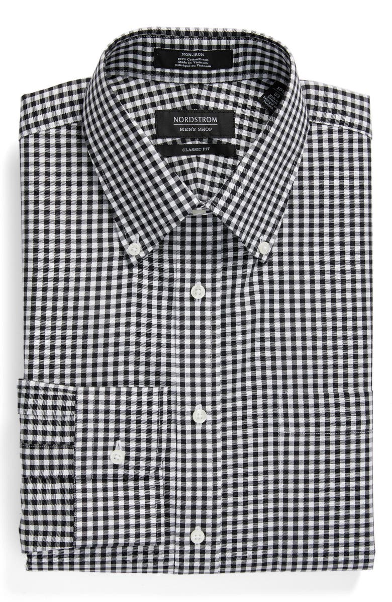 Nordstrom Men's Shop Classic Fit Non-Iron Gingham Dress Shirt, Alternate, color,