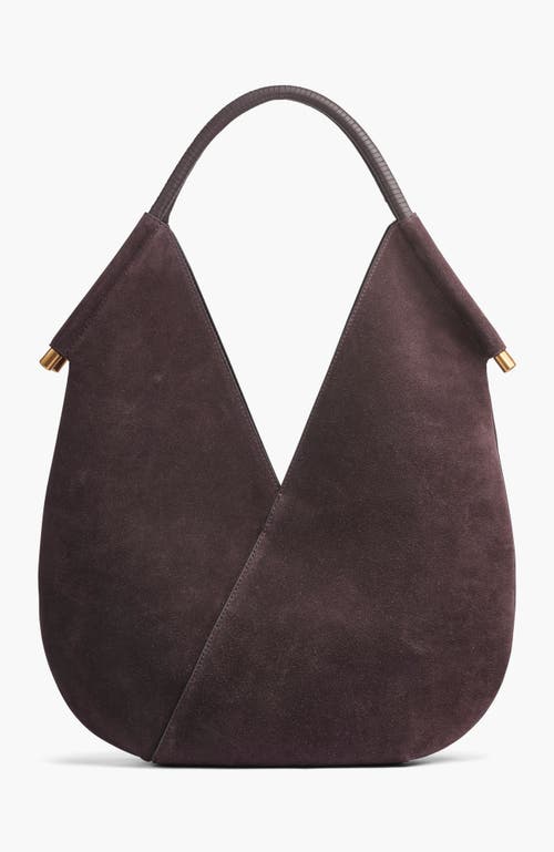 Donna Karan New York Baldwin Suede Shoulder In Purple