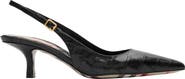 Burberry Crocodile-effect Leather Dame Slingback Pumps