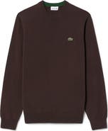 Lacoste Solid Cotton Jersey Crewneck Sweater