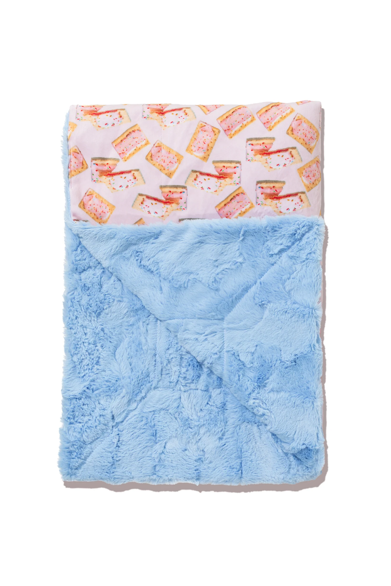 Snuggle Blanket, Main, color, Bright Blue, Peach Pink