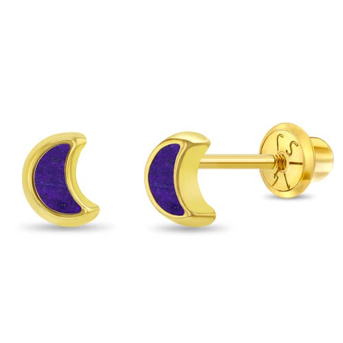 In Season Jewelry 14k Lapis Shaped Earrings in Purple at Nordstrom