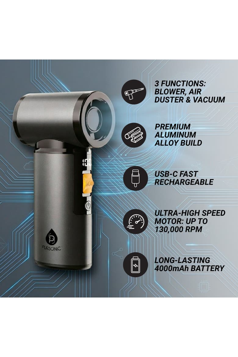 Powerful Cordless Pressure Washer & 3-in-1 Turbo Air System, Alternate, color, Black