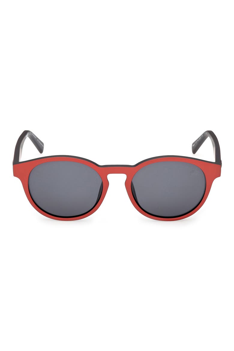 49mm Sunglasses, Main, color, MATTE RED / SMOKE POLARIZED