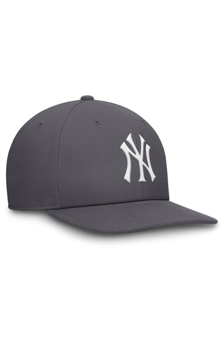Nike Men's Nike Gray New York Yankees Pro Performance Snapback Hat, Alternate, color,