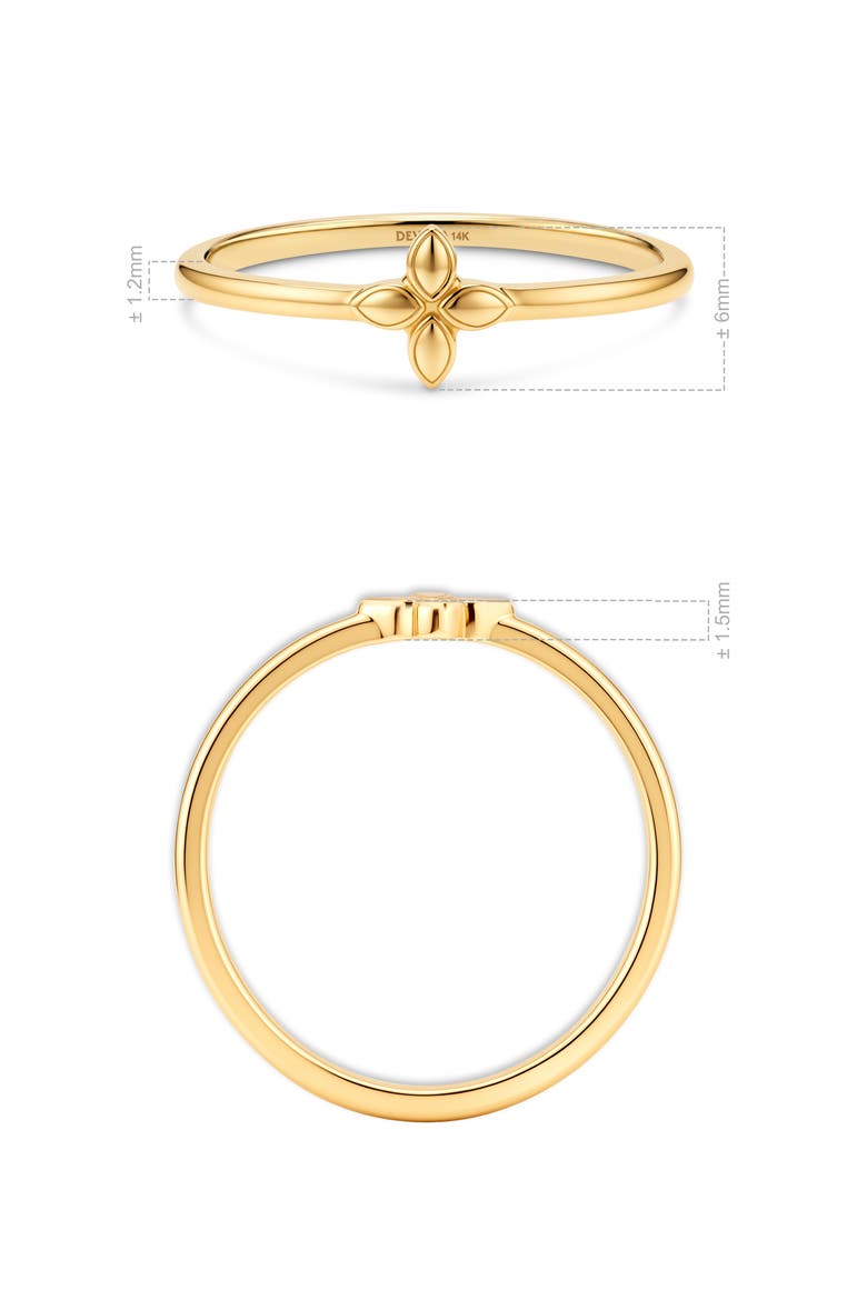 Flower Ring in 14K Gold, Alternate, color, Gold