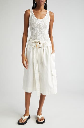 Zimmermann Belted Cotton Bermuda Shorts | Nordstrom