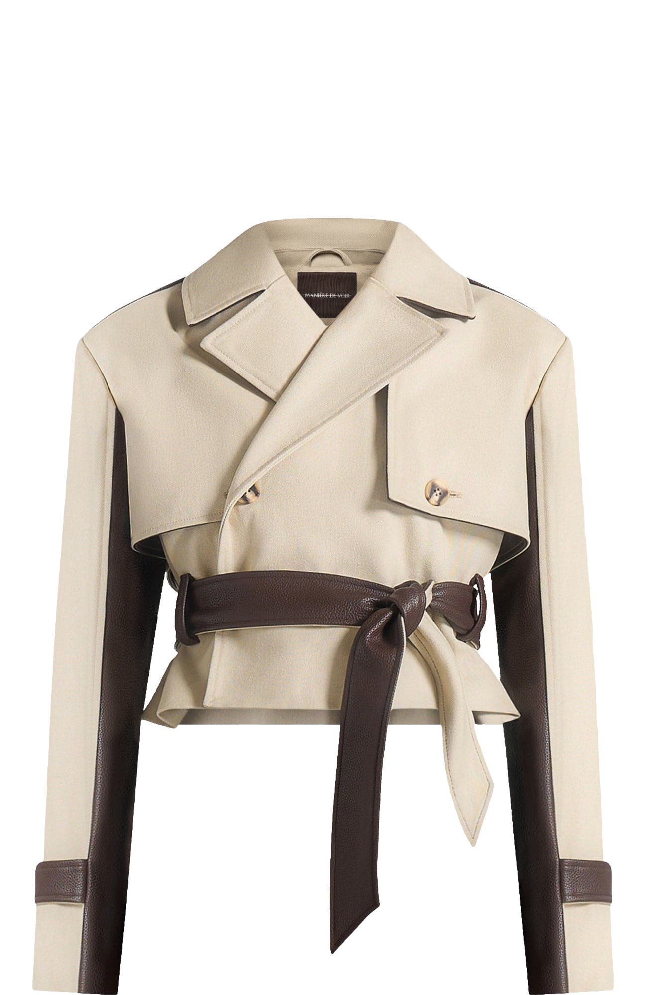 Lelia Cropped Gabardine Trench Coat With Belt (Women) | Nordstrom