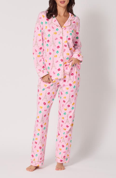Print Jersey Pajamas (Regular & Plus)