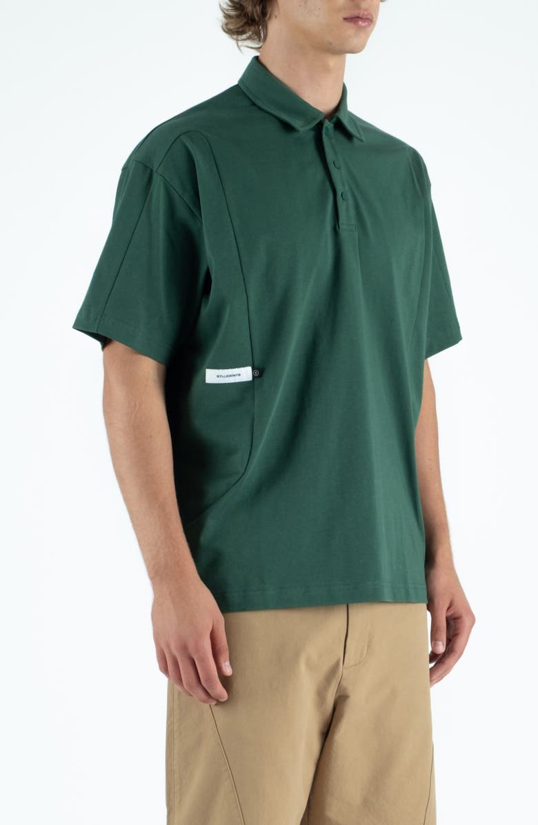 STUDENTS Future Oversize Cotton Blend Polo, Alternate, color, Forest