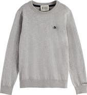 Scotch & Soda Kids' Regular Fit Cotton Crewneck Sweater