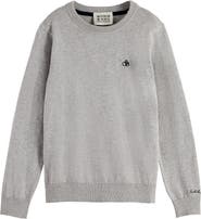 Scotch & Soda Kids' Regular Fit Cotton Crewneck Sweater
