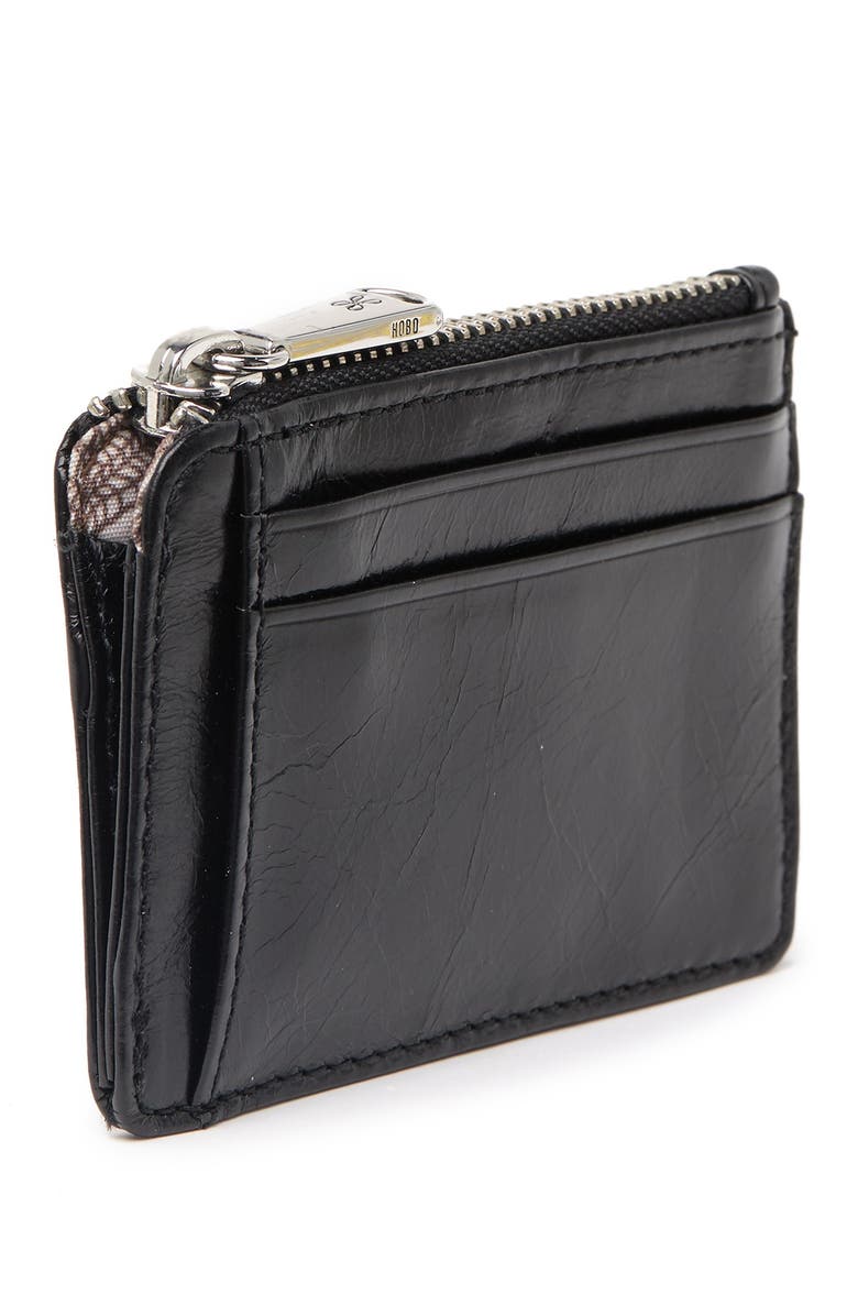 HOBO Kai Leather Cardholder, Alternate, color, Black