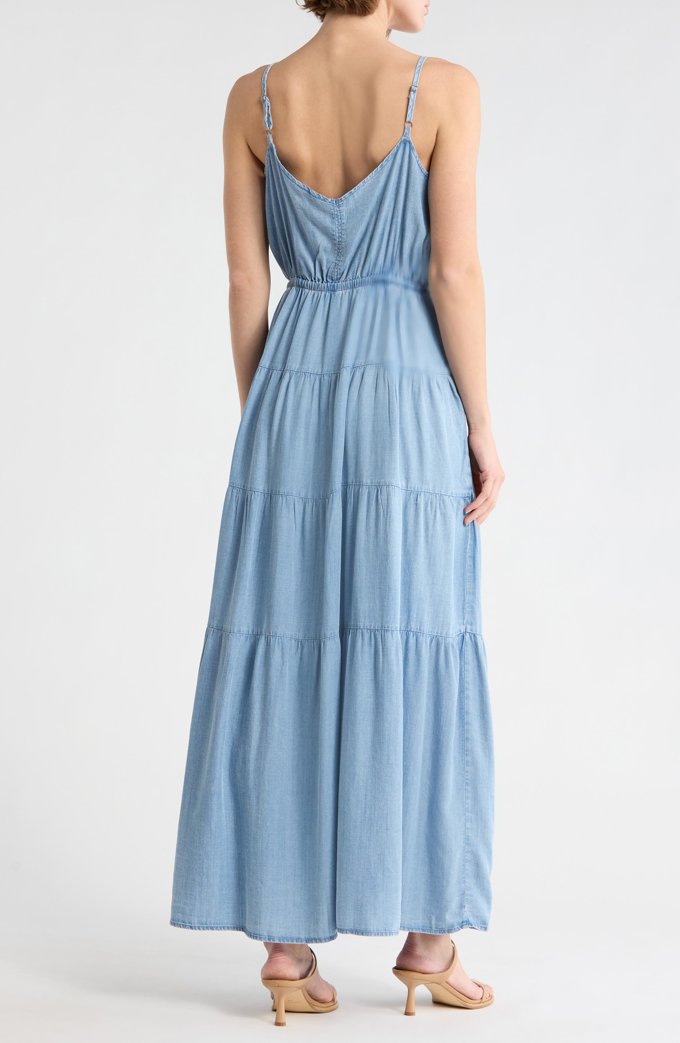 Audriana Denim Tiered Maxi Dress - image 2