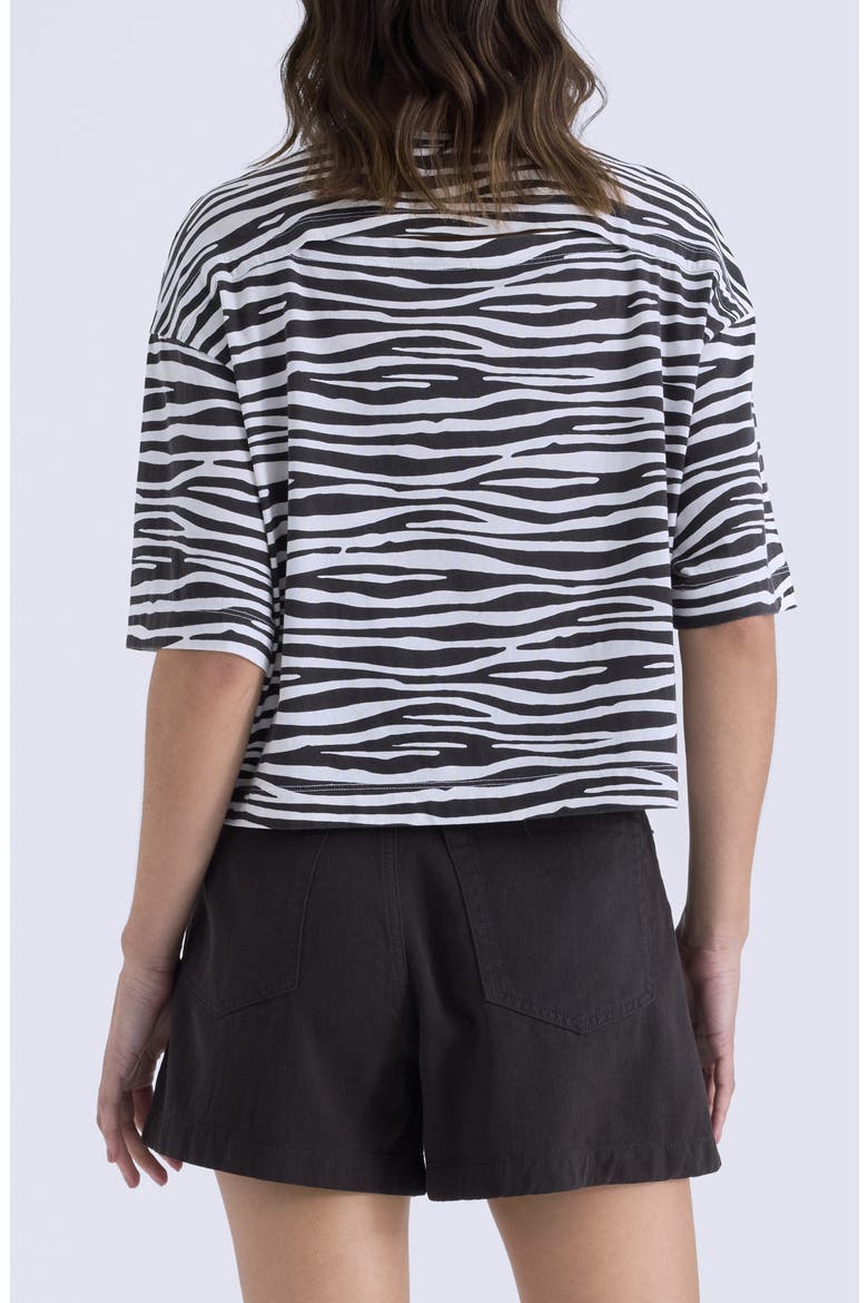 Mae Boxy Crop T-Shirt, Alternate, color, ZEBRA