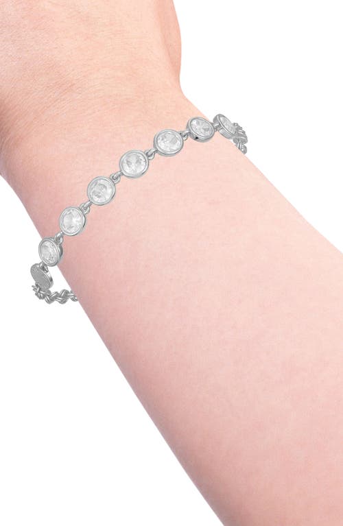 Vince Camuto Bezel Set Cz Bracelet In Metallic