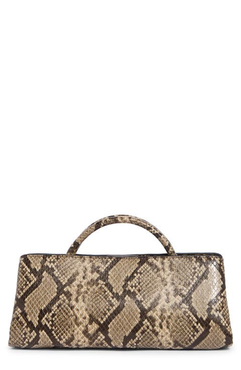 EW Frame Faux Leather Satchel