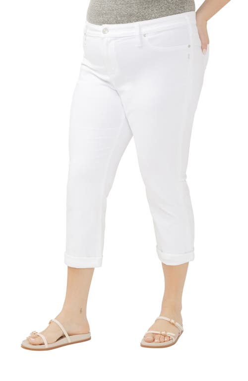 Silver Jeans Co. Plus Size Suki Mid Rise Curvy Fit Kick Flare Jeans In White