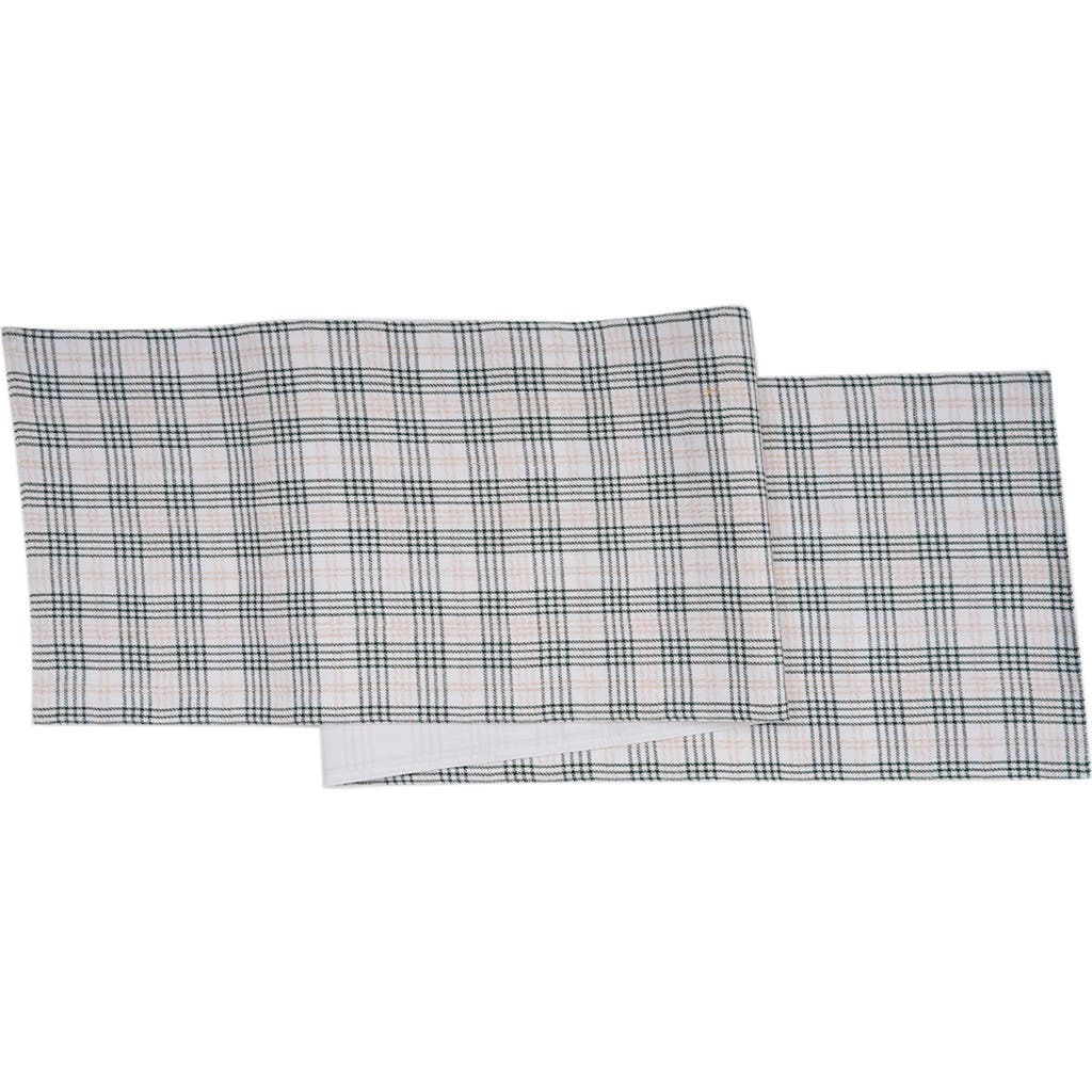 C & F Home C&f Home Sage & Gold Plaid Table Runner 13" X 72" In Blue