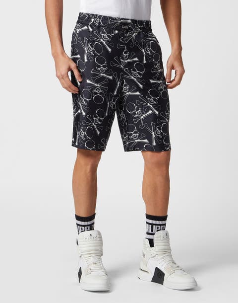 Silk Short Trousers Skull&Amp;Bones Men