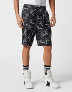 PHILIPP PLEIN Silk Short Trousers Skull&Amp;Bones Men