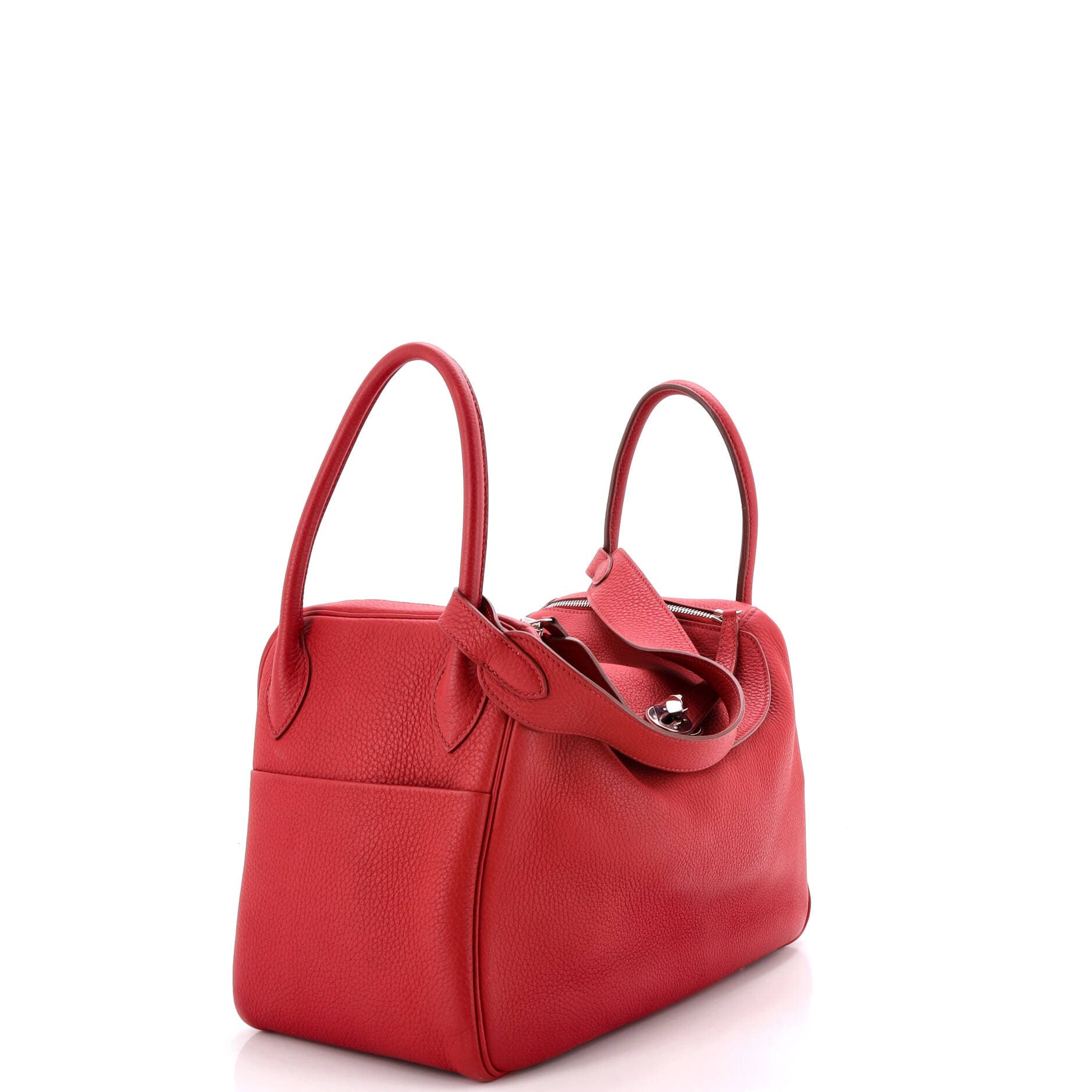 Pre-Owned Hermes Lindy Bag Clemence 34, Alternate, color, Rouge Garance