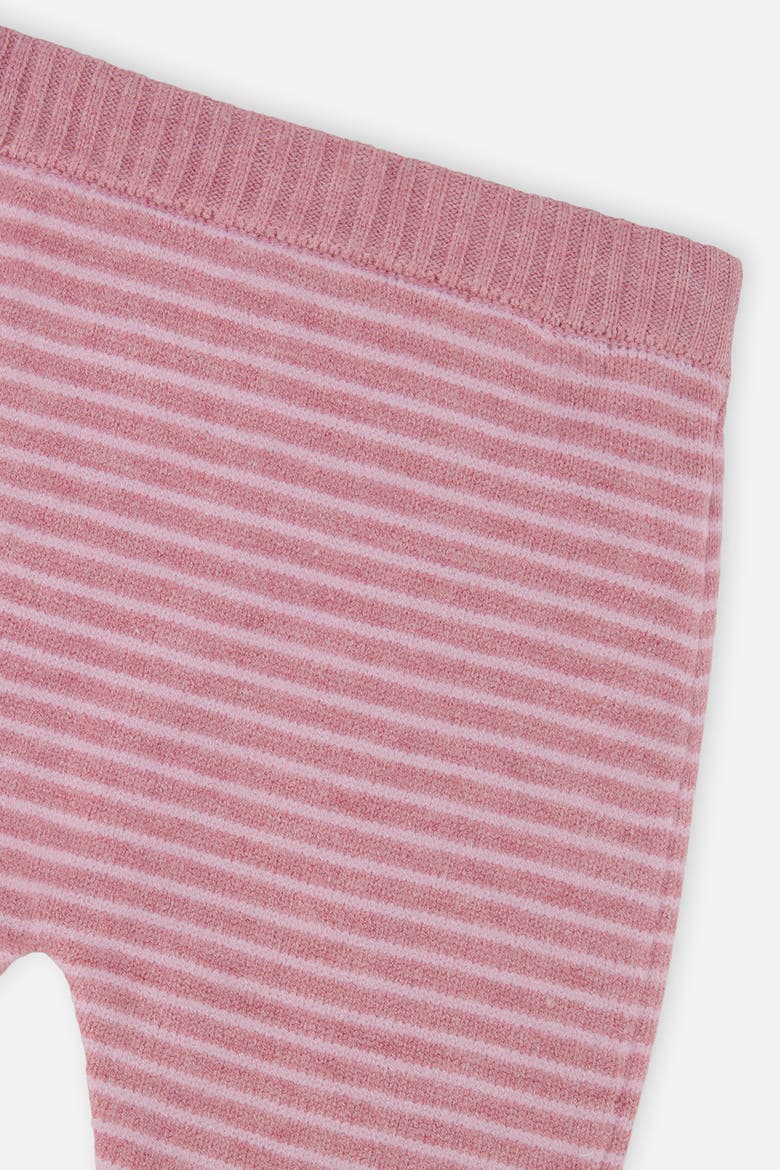 Knitted Hedgehog Ruffle Top and Striped Pants Set, Alternate, color, Dusty Pink