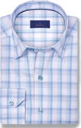 David Donahue Twill Check Sport Shirt