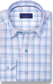 David Donahue Twill Check Sport Shirt
