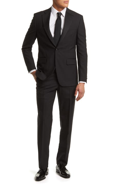Classic Fit Black Wool Tuxedo (Regular & Big)