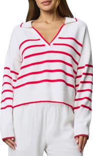 Splendid Arden Stripe Polo Sweater