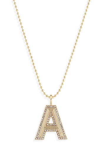 Baublebar Arianna Initial Pendant Necklace In Gold