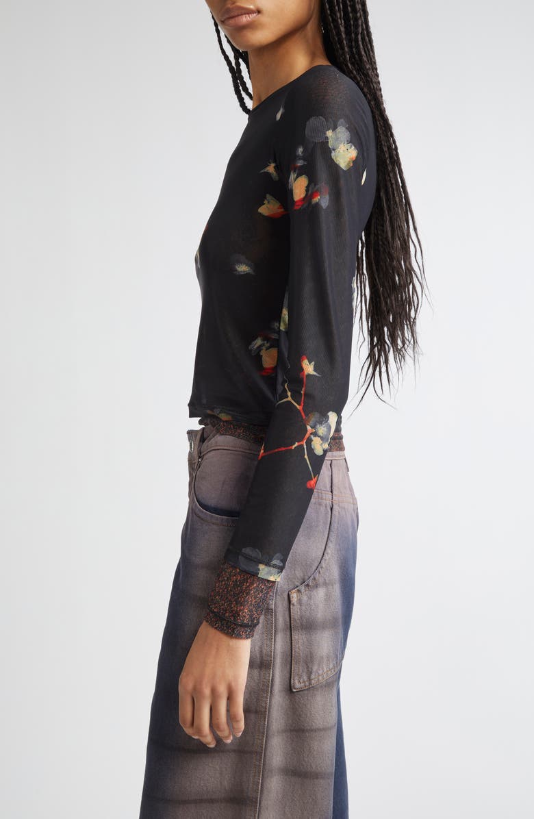 Eckhaus Latta Duet Double Layer Micromesh Top, Alternate, color,