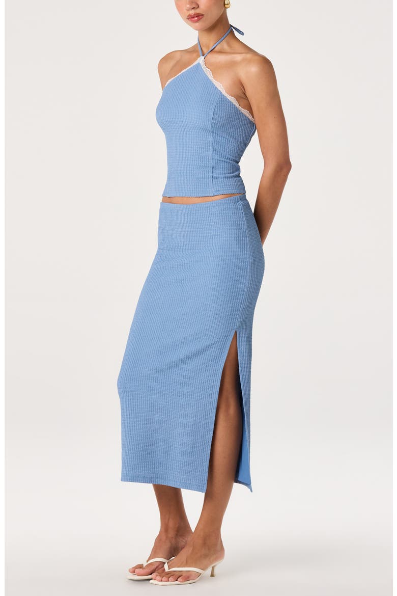 Milana Rib Midi Skirt, Alternate, color, BLUE