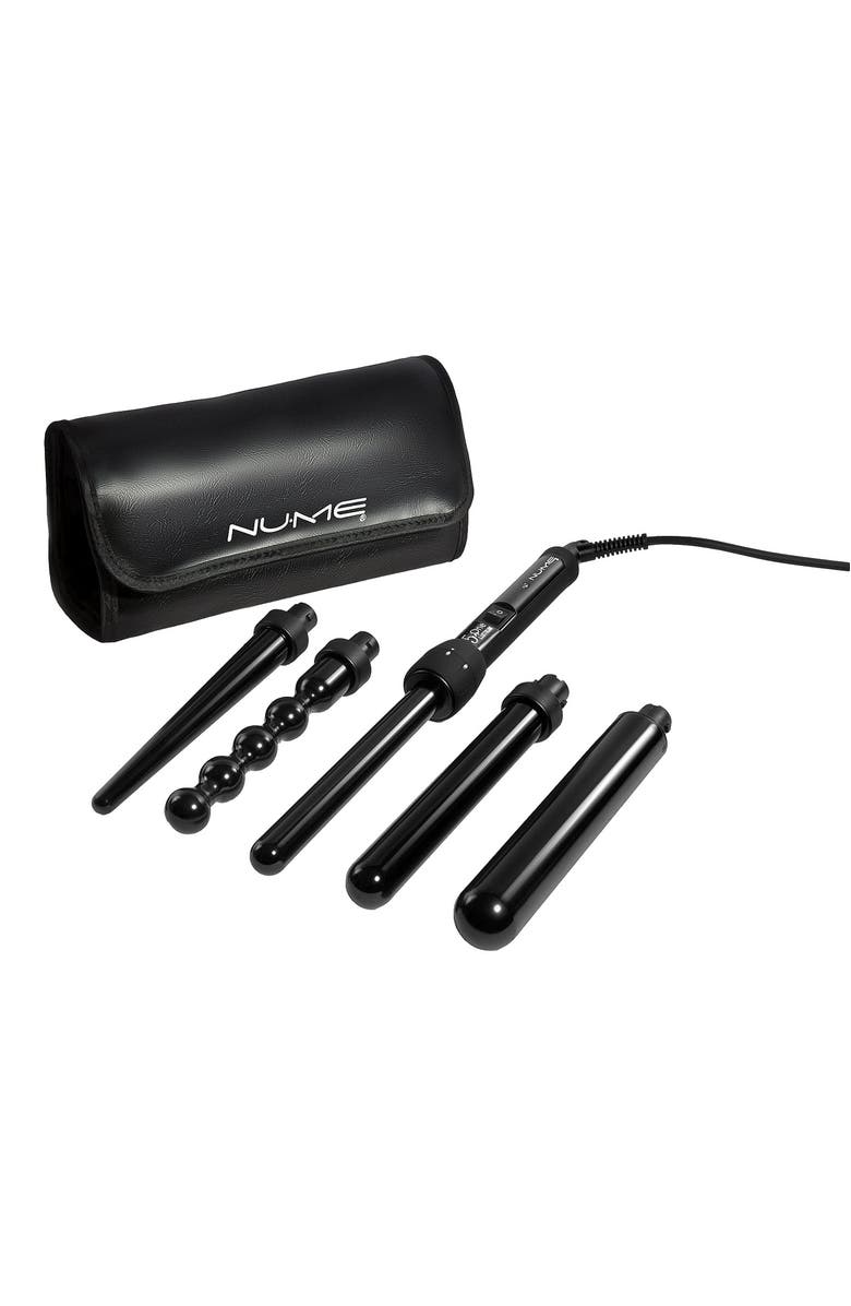 NUME Lustrum 5-in-1 Curling Wand Set | Interchangeable Barrel Styling Kit, Alternate, color, Black