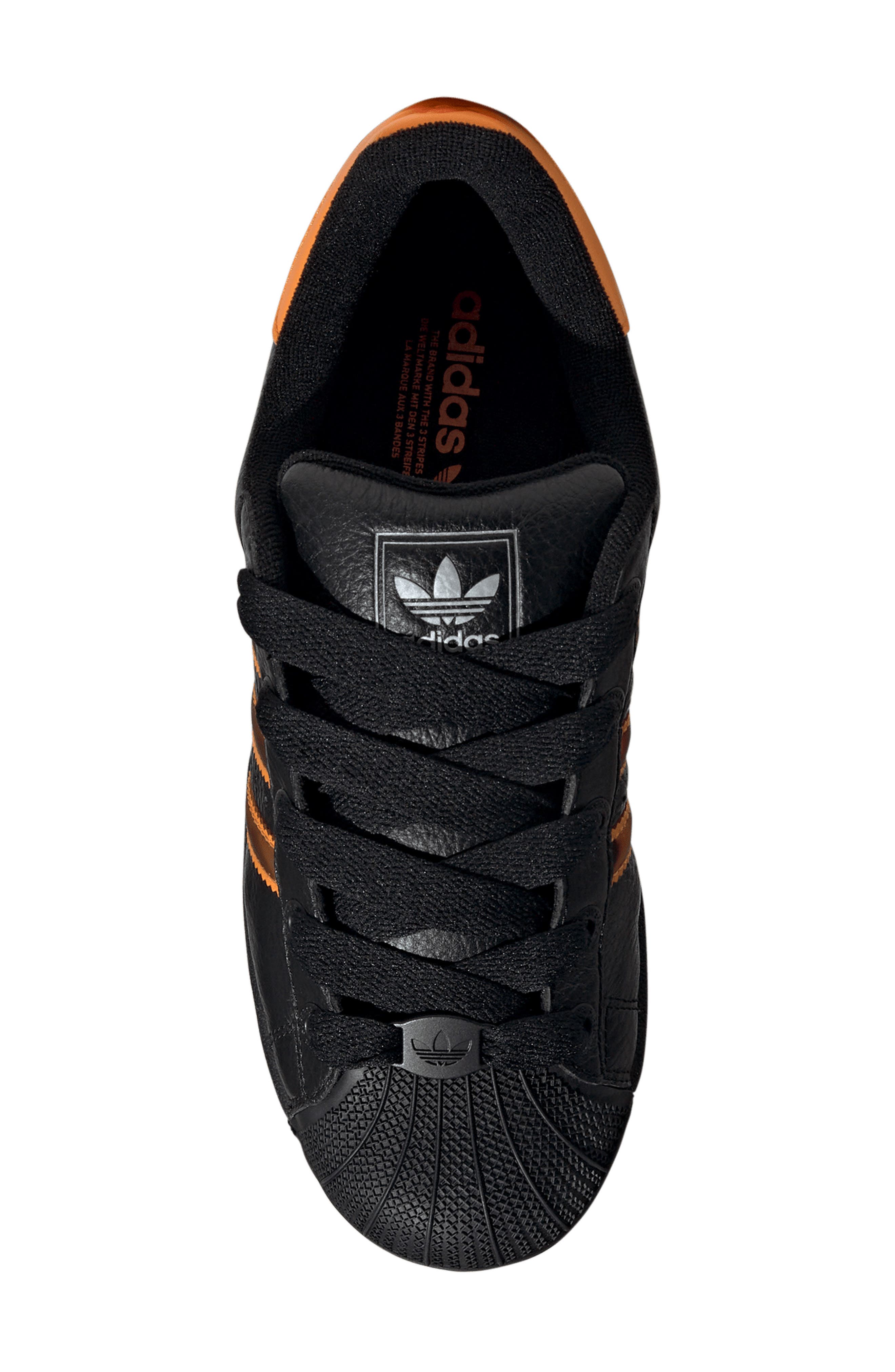 adidas Superstar II Sneaker, Alternate, color, Black/ Crew Orange/ Orange