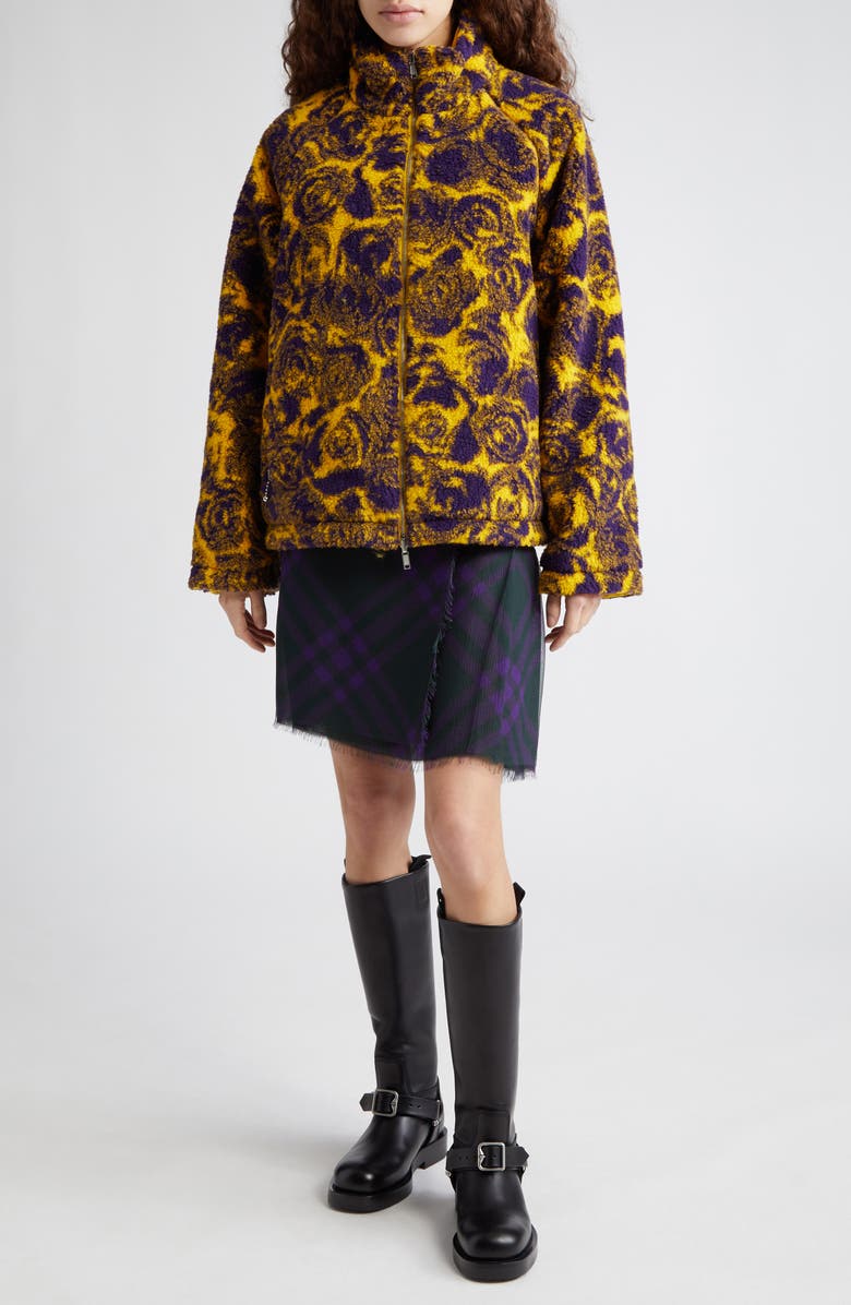 Burberry Check Pleated Kilt Skirt, Alternate, color,