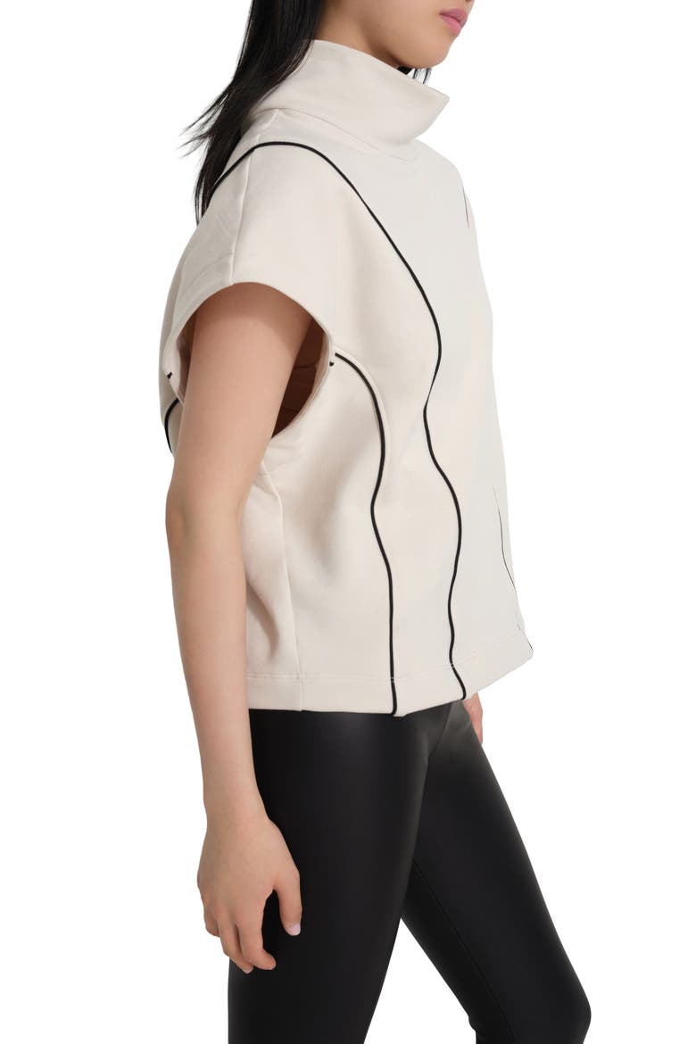 Alva Mock Neck French Terry Top, Alternate, color, CREAM