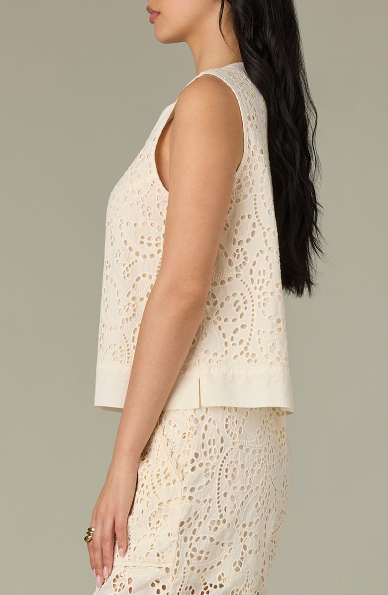 Wit & Wisdom Eyelet Crop Tank, Alternate, color, 