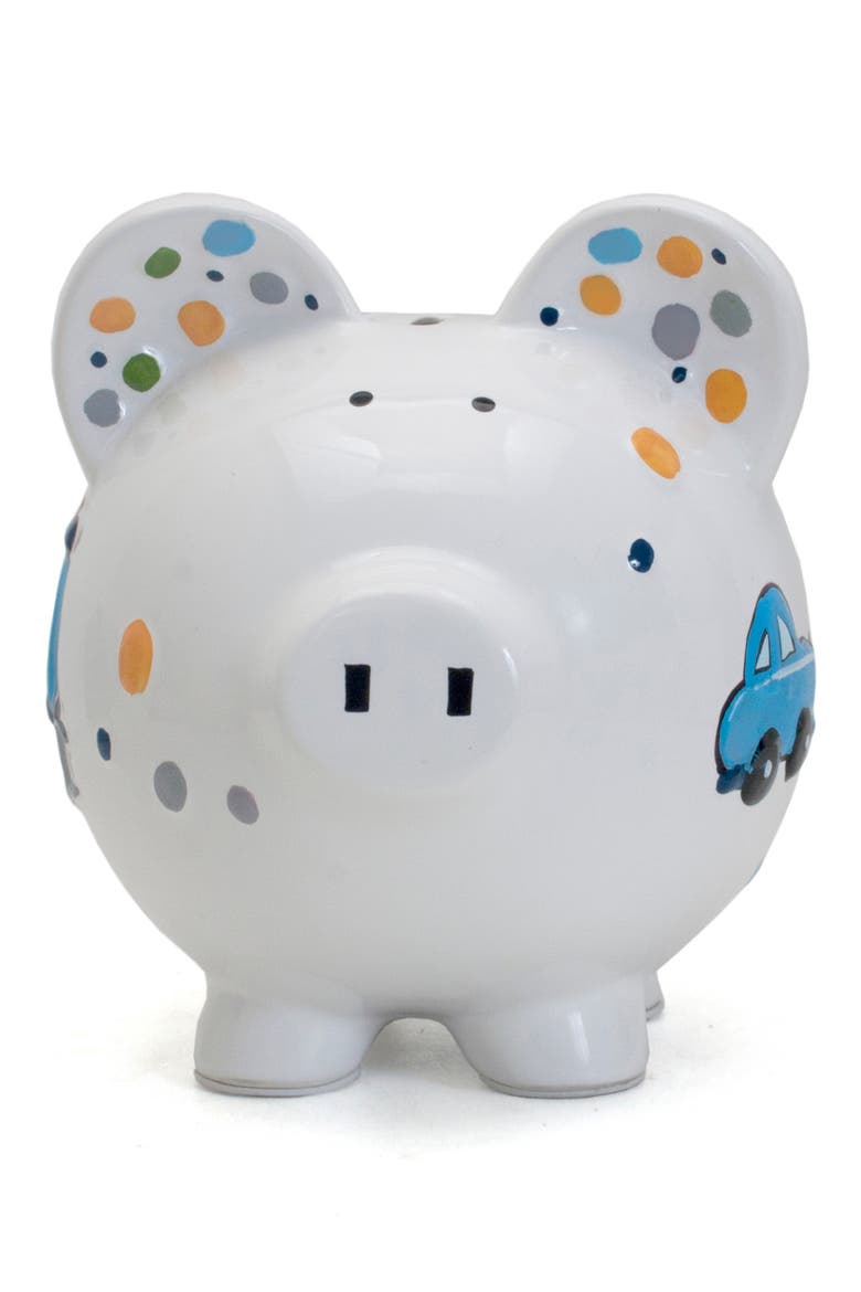 Choo Choo Transportation Piggy Bank, Main, color, WHITE