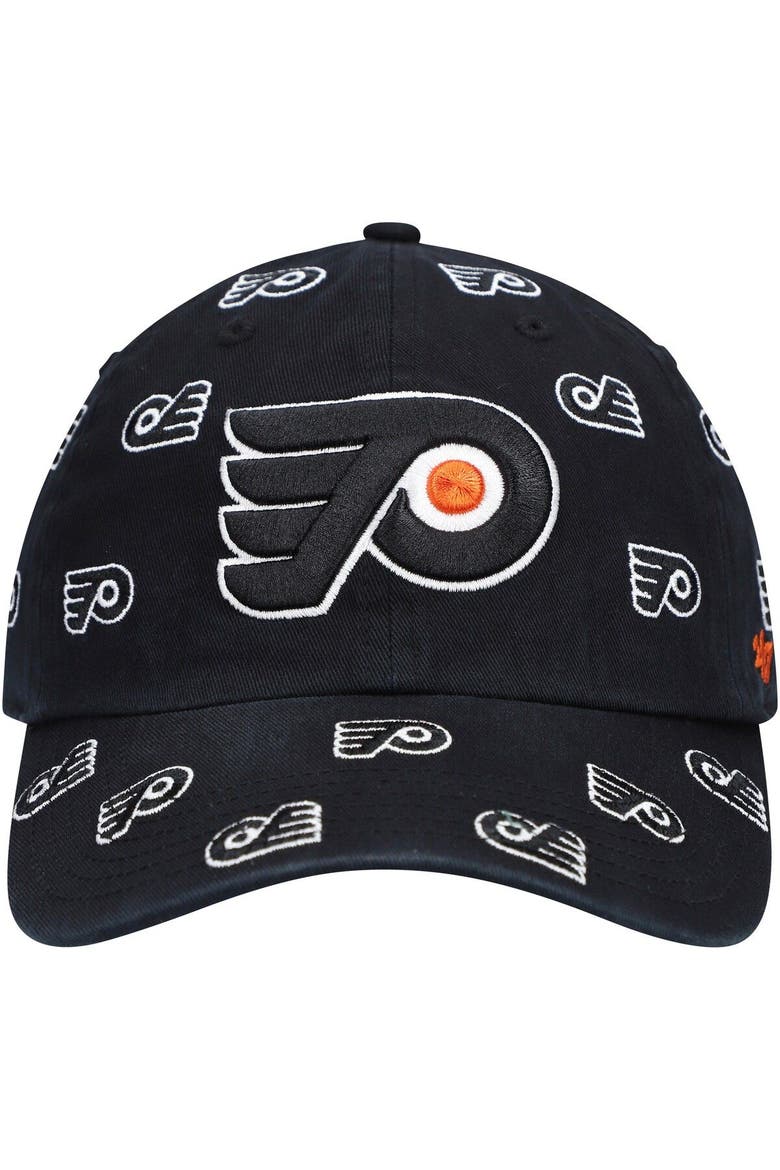 Women's '47 Black Philadelphia Flyers Confetti Clean Up Adjustable Hat, Alternate, color, Black