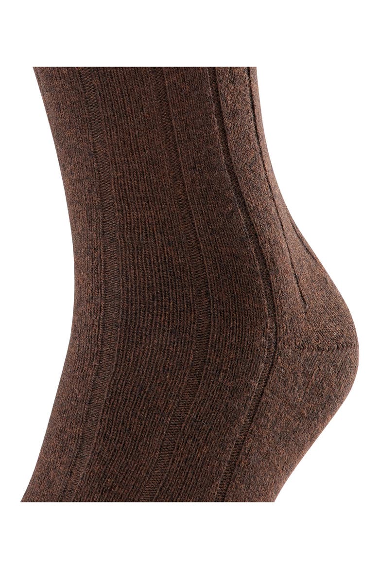 Lhasa Wool & Cashmere Dress Socks, Alternate, color, BROWN